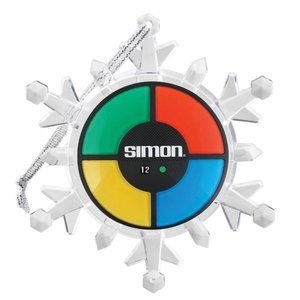 SIMON memory game Retro Snowflake Blinks Lit Holiday Christmas Tree Ornament